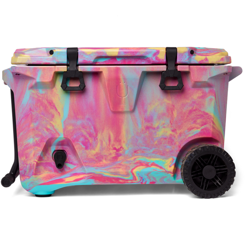 Br Tank 55-Quart Rolling Cooler | Rainbow Swirl
